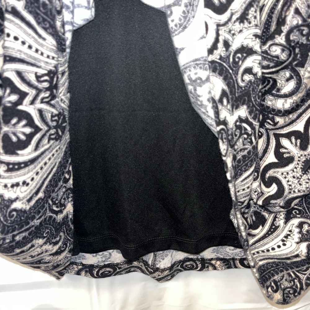 Ronnie Nicole Women's Dress Long Sleeve Sz 12 Black & Taupe Paisley Lined NWT - Picture 7 of 12